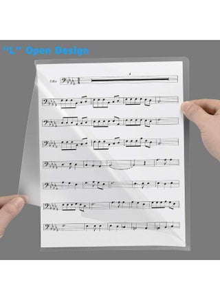 30 Pack Clear Plastic Transparent A4 Document File Folder Project Organiser Protector L-Type Presentation Pockets Paper Storage School, Office Supplies - view 4